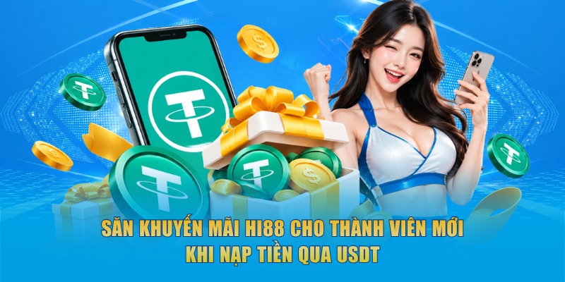 Săn khuyến mãi Hi88 cho thành viên mới khi nạp tiền qua USDT